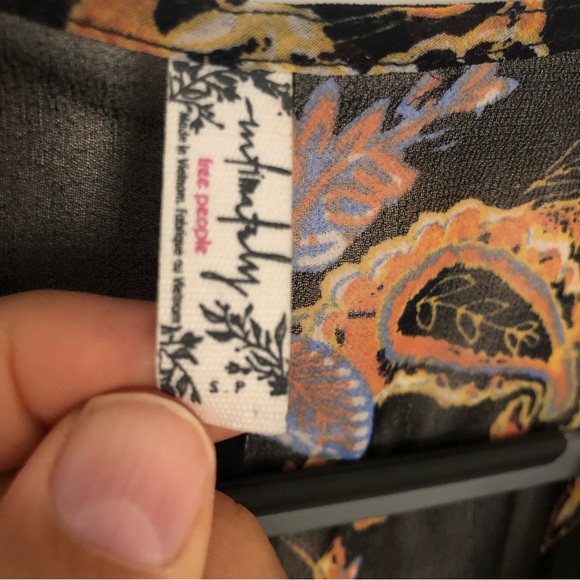 Free People Dream State Tunic Kimono Black Night Intimately small boho top - Picture 6 of 14